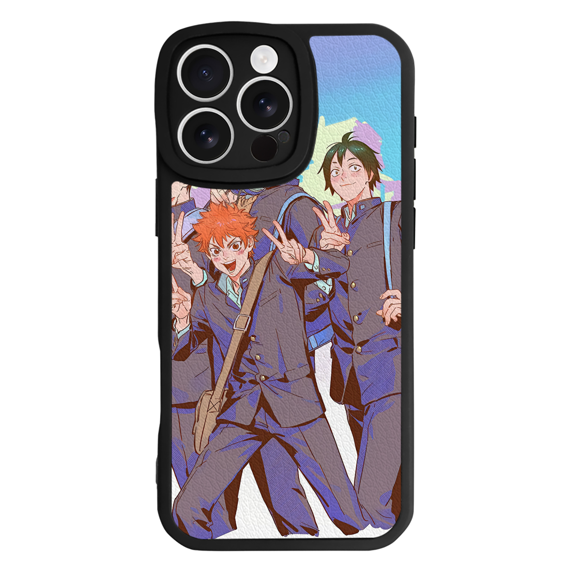 （画像用） ハイキュー!! Haikyu!! 【iPhone 16シリーズ対応】シリコンスマホケース（レザー調） 材質：シリコン